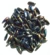 100 3x11mm Metallic Brown AB Dagger Beads